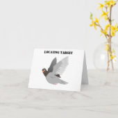 Carte Drôle Pigeon Cartoon, "Localisation Cible" Humour  (Fleur jaune)