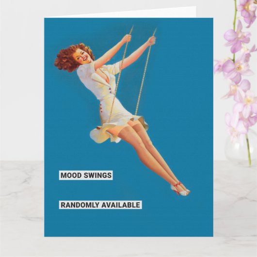 Carte Drôle Pinup Rétro (Orchidée)