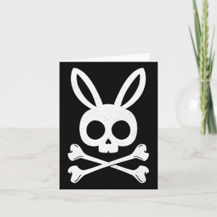 Carte Drôle Pirate de Pâques Jolly roger lapin Crâne lap