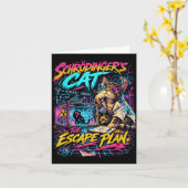Carte Drôle Plan d'évasion de chat de Schrödinger Profes (Fleur jaune)
