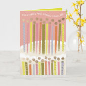 Carte Drôle Plus de bougies que de gâteau Anniversaire c (Fleur jaune)