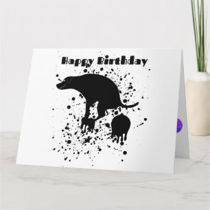 Carte Drôle Pooping Anniversaire Chien