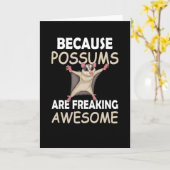 Carte Drôle Possum Cadeaux Opossum Lover Possum Whispere (Fleur jaune)