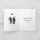 Carte drôle pour couples - Gagnez un argument une (Intérieur)