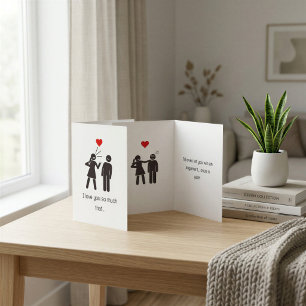 Carte drôle pour couples - Gagnez un argument une 