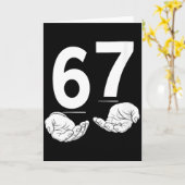 Carte Drôle pour femmes Six Sept 6 7 Mème Génération Alp (Fleur jaune)