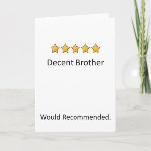 Carte drôle pour Frère