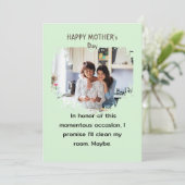 Carte drôle pour la fête des mères de la part de l (Debout devant)