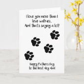 Carte drôle pour la fête des pères de la part du c (Fleur jaune)