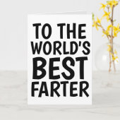 CARTE DRÔLE POUR TOUTE OCCASION POUR PAPA QUI PETE (Fleur jaune)