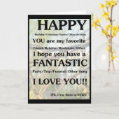 Carte drôle pour toutes occasions (Fleur jaune)