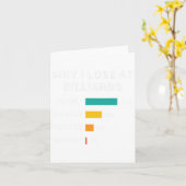 Carte Drôle Pourquoi Je Perds À Billard Pool Et Billiard (Fleur jaune)