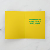 Carte Drôle Poussant Chimpanzé Comme Grumpy Old Man (Intérieur)