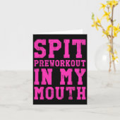 Carte Drôle Pré-Exercice Spit Dans Mon Exercice De Gym D (Fleur jaune)