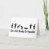 Carte Drôle Préparons-nous à trébucher la Saint Patrick' (Devant)