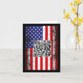 Carte Drôle président Qr Trump Code Danse (Fleur jaune)
