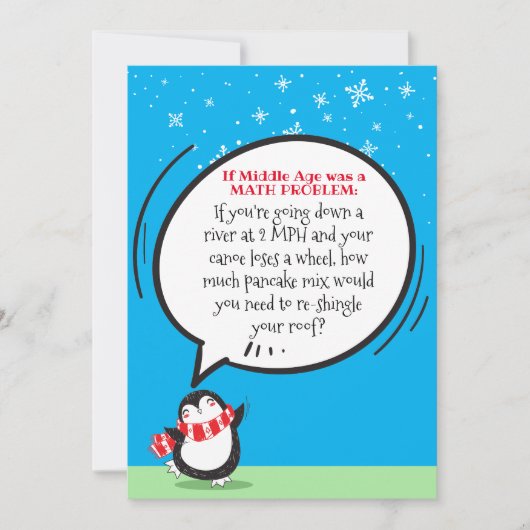 Carte Drôle problème mathématique 50e anniversaire (Devant)