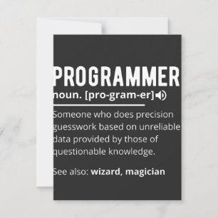 Carte Drôle Programmer Code Développeur Définition