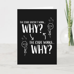 Carte Drôle programmeur de codage cadeau pour Geek