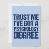 Carte Drôle Psychologie Citation Psychologue (Devant)