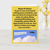 Carte Drôle Pun Bénédiction Dans Da Skys Joyeux Annivers (Fleur jaune)