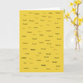 Carte Drôle Pun Many, Mini Merci ! (Fleur jaune)