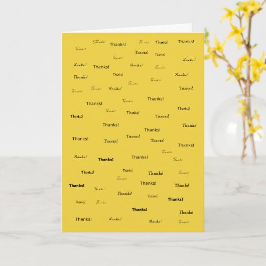 Carte Drôle Pun Many, Mini Merci ! (Fleur jaune)