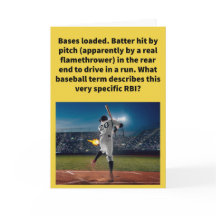 Drôle Pun Run Butted In Baseball Saleting