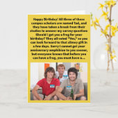 Carte Drôle Pun Tad Poll Joyeux Anniversaire (Fleur jaune)