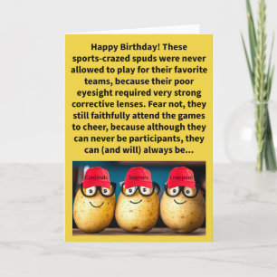 Carte Drôle Pun Taters Spec Joyeux Anniversaire