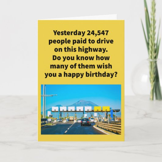 Carte Drôle Pun Tous Tolled Joyeux Anniversaire (Devant)