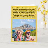 Carte Drôle Pun Un Petit "Ha" Joyeux anniversaire (Fleur jaune)