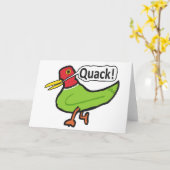 Carte Drôle Quacking de canard (Fleur jaune)