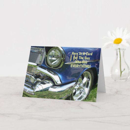 Carte Drôle Qui A Tout, Bleu '57 Chevy, Vs 2 (Petite plante)