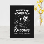 Carte Drôle Racoon Trash panda Raccoon Cadeau (Fleur jaune)