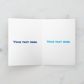 Carte Drôle requin couché et dessin animé de pêche (Intérieur)