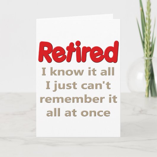 Carte Drôle retraite dit (Devant)