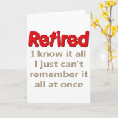 Carte Drôle retraite dit (Fleur jaune)