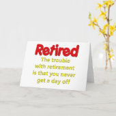 Carte Drôle retraite dit (Fleur jaune)