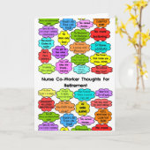 Carte Drôle Retraité Infirmière Cadeaux Co-Travailleur R (Fleur jaune)