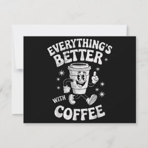 Carte Drôle Retro Café Vintage Hommes ou Femmes Café