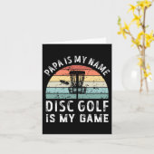 Carte Drôle Rétro Papa Disc Golf Est Mon Jeu Fête Des Pè (Fleur jaune)
