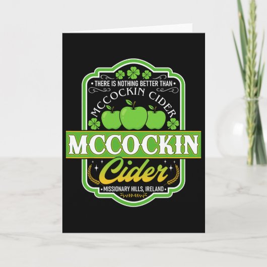 Carte Drôle Rien de mieux que Mcin Cider St. Patricks  (Devant)