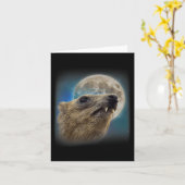 Carte Drôle Rock Hyrax Avec Mème Lune (Fleur jaune)