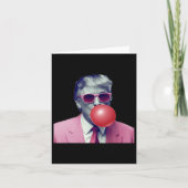 Carte Drôle rose Donald Trump Bubble Gum Yum Tee (Devant)