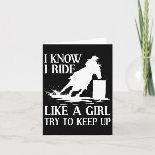 Carte Drôle Rrel Racing Cadeau Pour Femmes Filles Horse