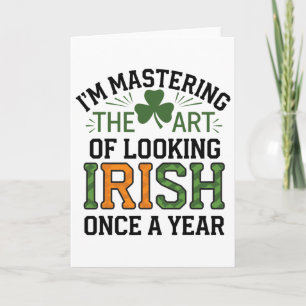 Carte Drôle Saint-Patrick Fierté Irlandaise Trèfle Chanc