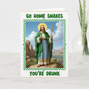Carte drôle "Saint Patrick rentre chez lui"