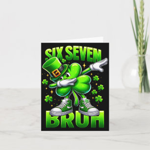 Carte Drôle Saint Patrick Six Seven Bruh 67 Mème Sham