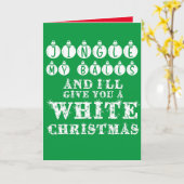 Carte Drôle Sarcastique Jingle Mes boules Noël blanc (Fleur jaune)